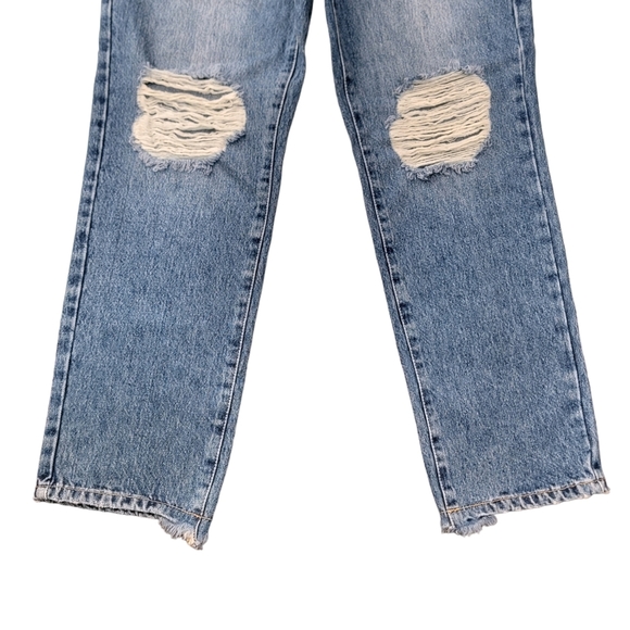 Good American Vintage Straight Leg Distressed Blue Jeans Womens Size 4/27 NWT - Picture 5 of 15